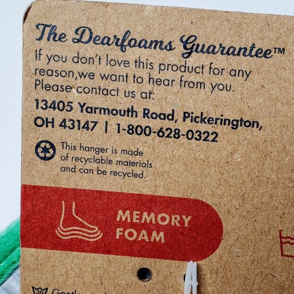 NWT Dearfoams Christmas Tree memory Foam Slippers S - Picture 8 of 8